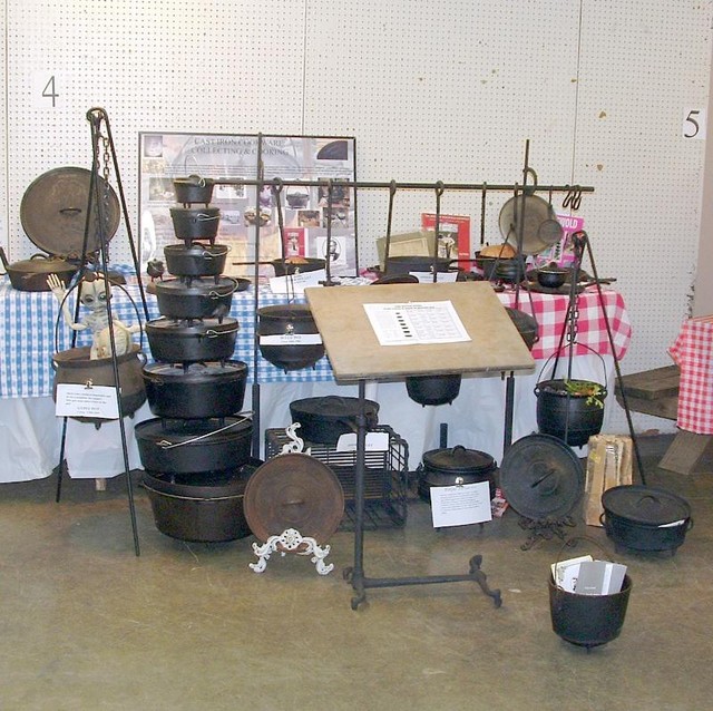 Pete Wyatt's Vintage Dutch Oven and Iron Cookwear Display