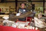 Ron Ruble had fossils & much more on his table-2011.